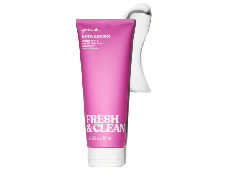 Pink Victoria's Secret Body Lotion, Fresh & Clean, 8 fl oz/236 mL