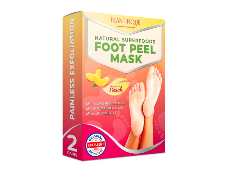 Plantifique Foot Peel Mask, Fresh Peach, 2 Counts