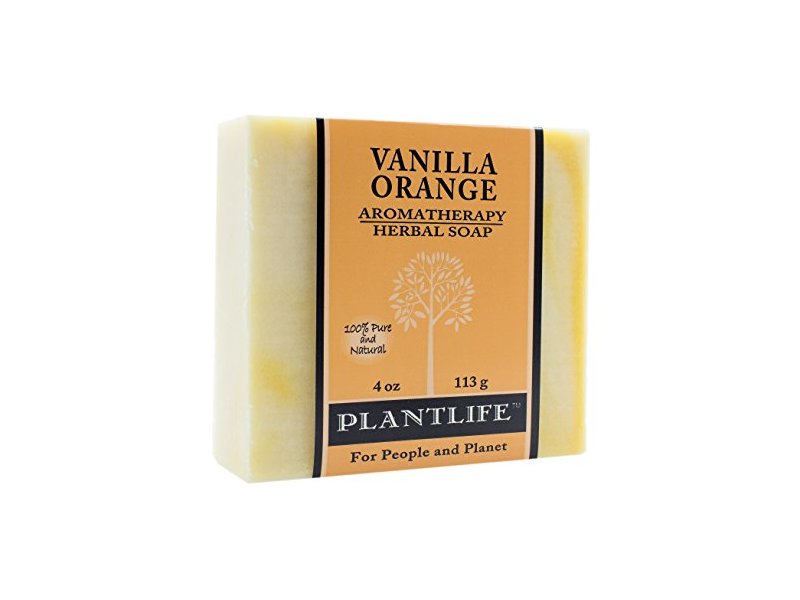 Plantlife Aromatherapy Herbal Soap, Vanilla Orange, 4 oz/113 g