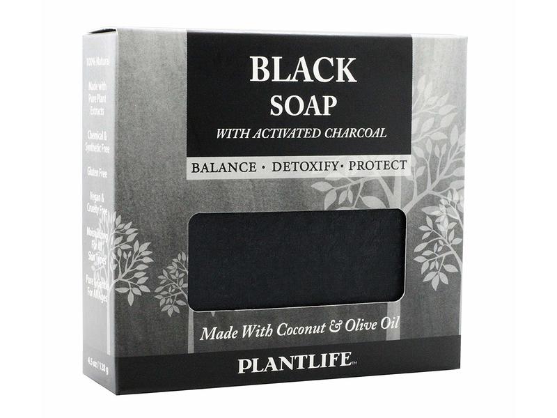 Plantlife Black Soap with Activated Charcoal, 4.5 oz