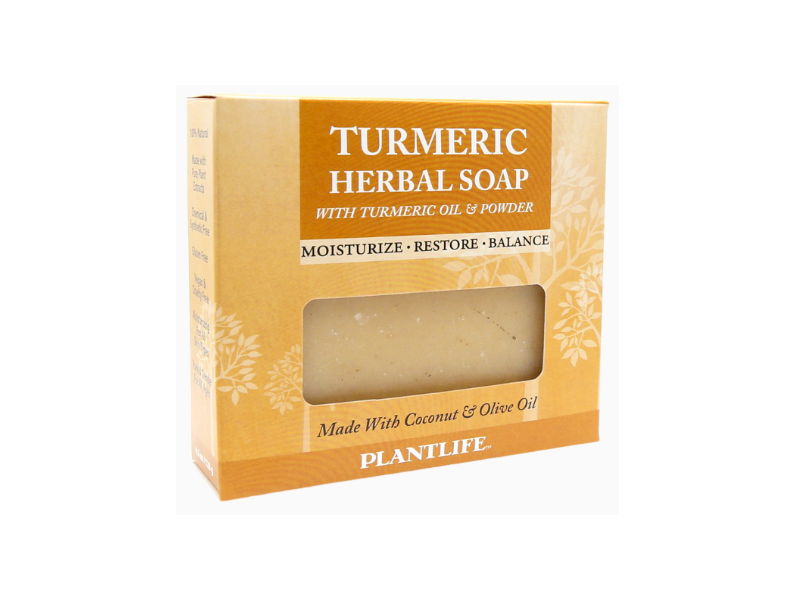 Plantlife Turmeric Herbal Soap, Coconut Oil & Olive Oil, 4.5 oz