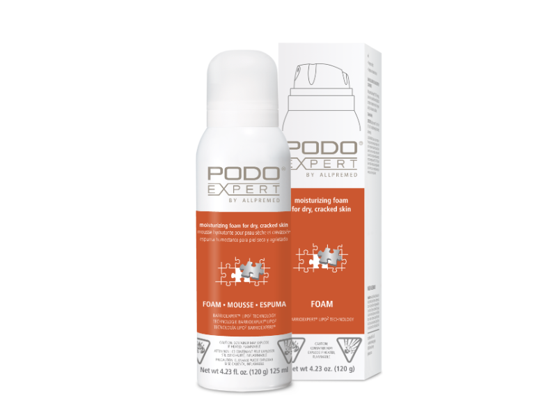 Podo Expert Moisturizing Foam Dry Cracked Skin, 4.23 oz/117 g