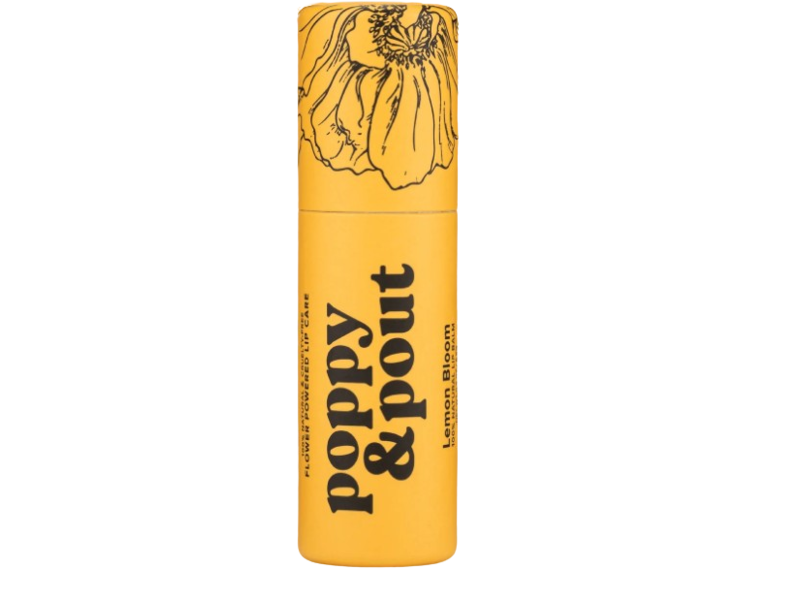 Poppy & Pout Natural Lip Balm, Lemon Bloom, 0.3 oz/8.5 g
