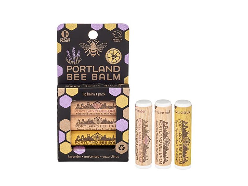 Portland Bee Lip Balm, 0.15 oz/4.2 g, Pack Of 3