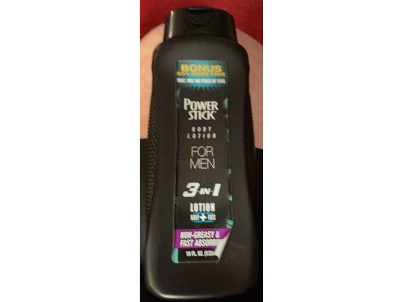 Power Stick Men 3-In-1 Body Lotion, 18 fl oz/532 mL