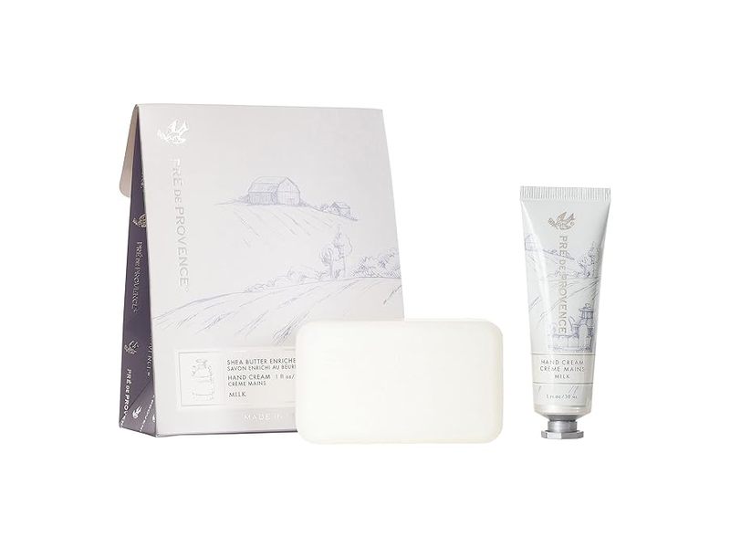 Pre De Provence Shea Butter Enriched Soap + Hand Cream Gift Set, Milk