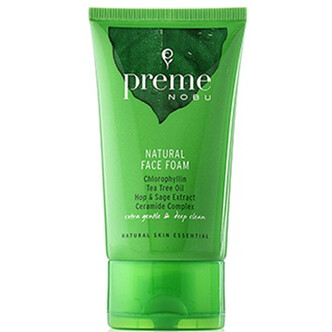 Natural Face Foam Chlorophyllin, Tree Tree Oil, Hop & Sage Extract Ceramide Complex