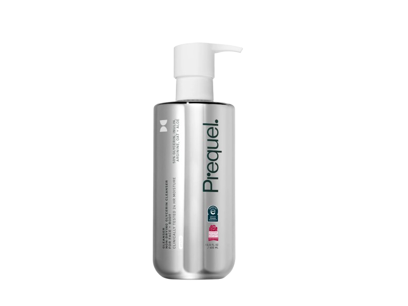 Prequel Gleanser Non - Drying Cleanser, Glycerin, 13.5 fl oz/400 mL, Pack Of 2