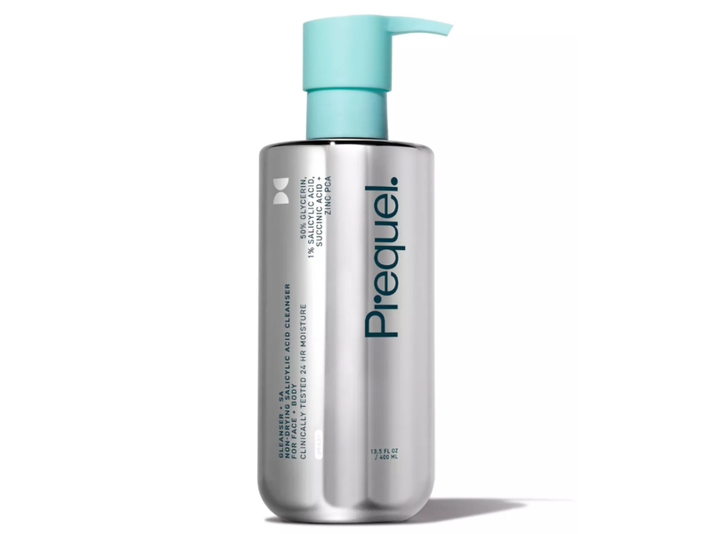 Prequel Gleanser + Sa Non-drying Salicylic Acid Cleanser, 13.5 fl oz/400 mL, 2 Count