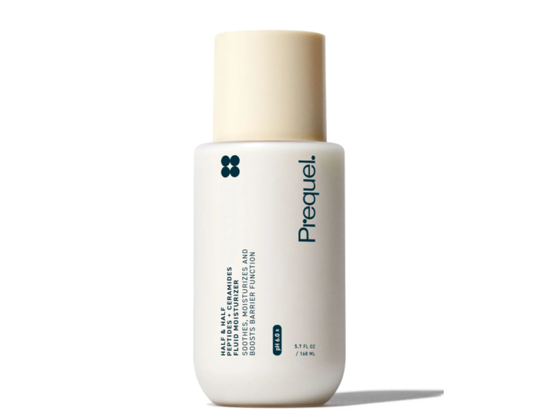 Prequel Half & Half Fluid Moisturizer, Peptides + Ceramides, 5.7 fl oz/168 mL