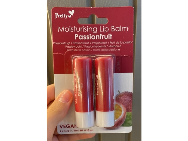 Pretty Moisturising Lip Balm, Passion Fruit, 0.15 oz/4.3 g, Pack Of 2