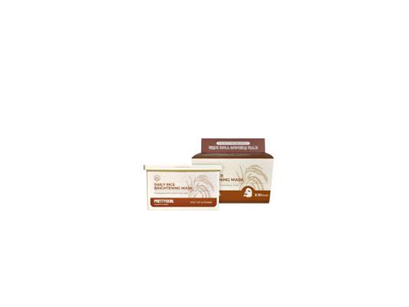Prettyskin Daily Rice Brightening Mask, 13.05 fl oz/370 g, 30 Count