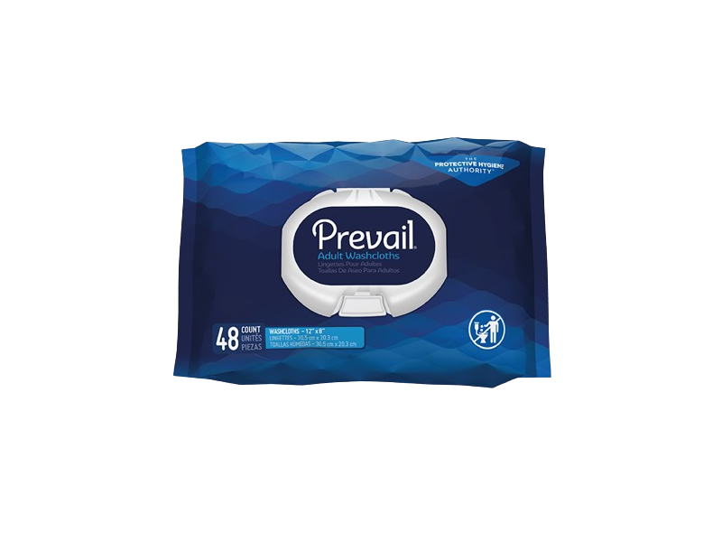 Prevail Adult Washcloths, 48 Count