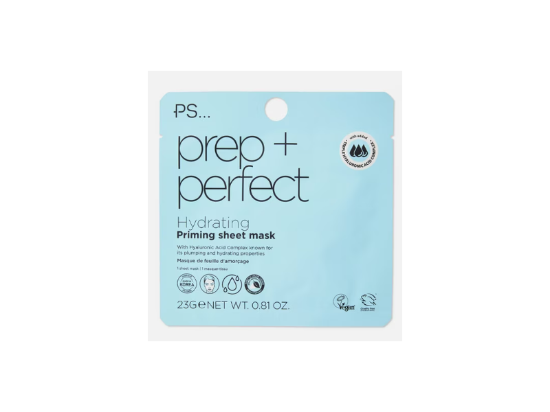 Primark Prep + Perfect Hydrating Priming Sheet Mask, 0.81 oz/23 g