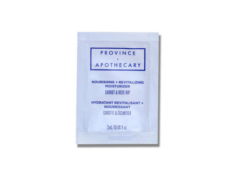 Province Apothecary Nourishing + Revitalizing Moisturizer, Carrot & Rose Hip, 0.1 fl oz/3 mL