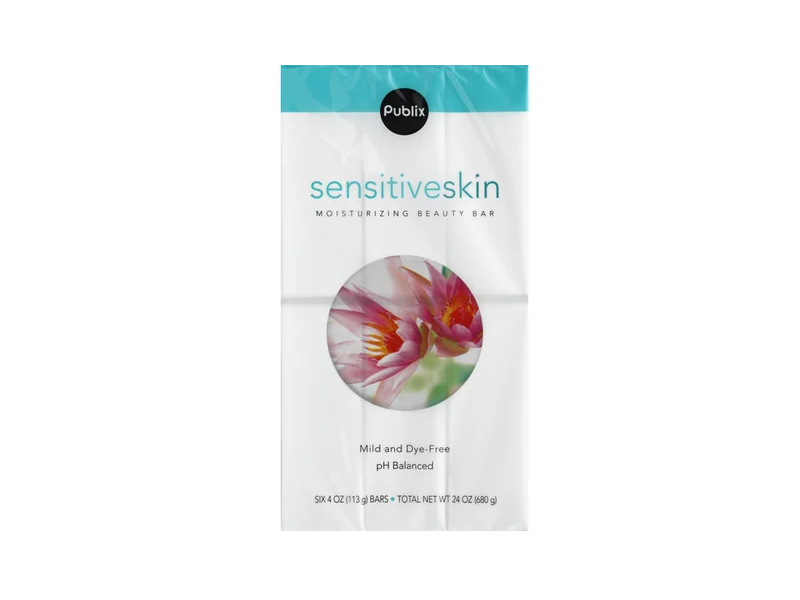 Publix Sensitive Skin Moisturizing Beauty Bar, 24 oz, Pack Of 6