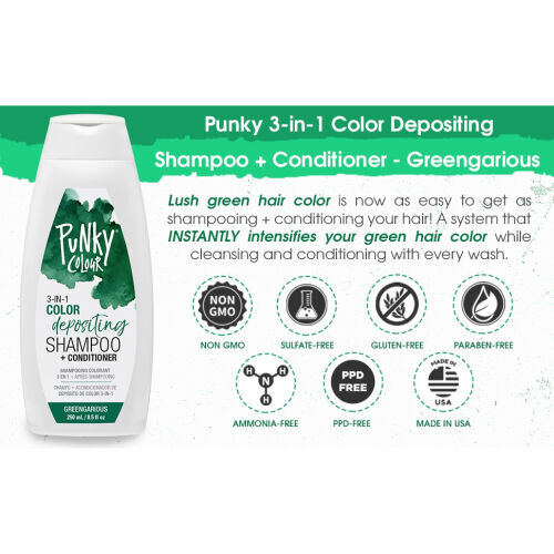 3-In-1 Color Depositing Shampoo + Conditioner - Greengarious