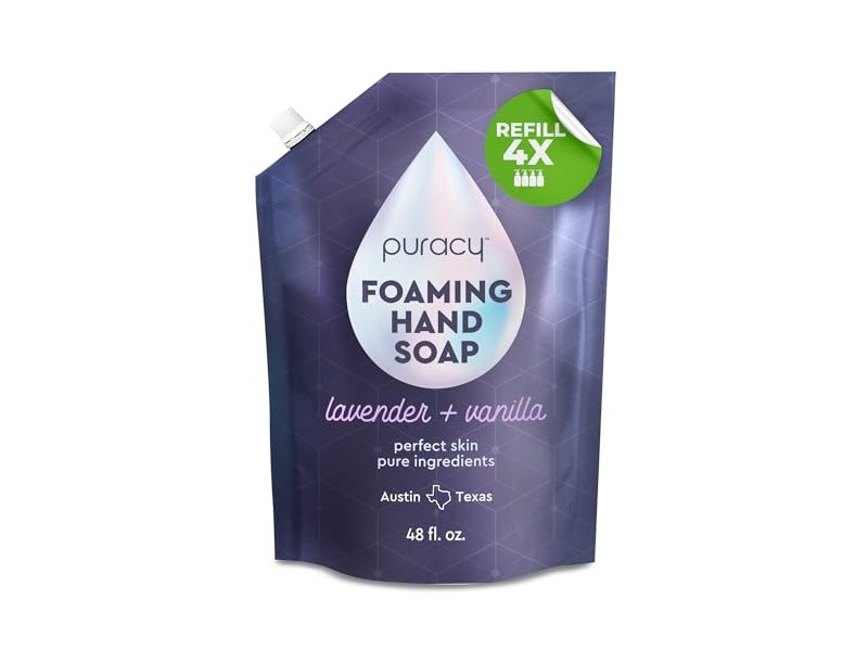 Puracy Foaming Hand Soap Refill, Lavender & Vanilla, 48 fl oz/1418 mL