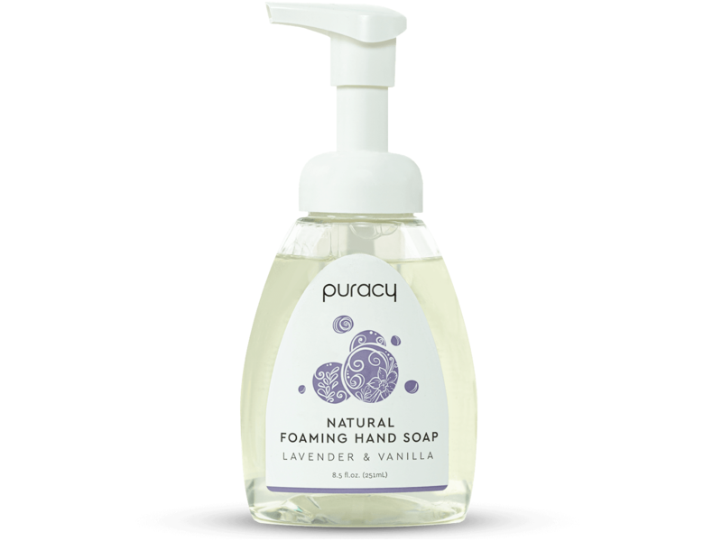 Puracy Natural Foaming Hand Soap, Lavender & Vanilla, 8.5 fl oz/251 mL