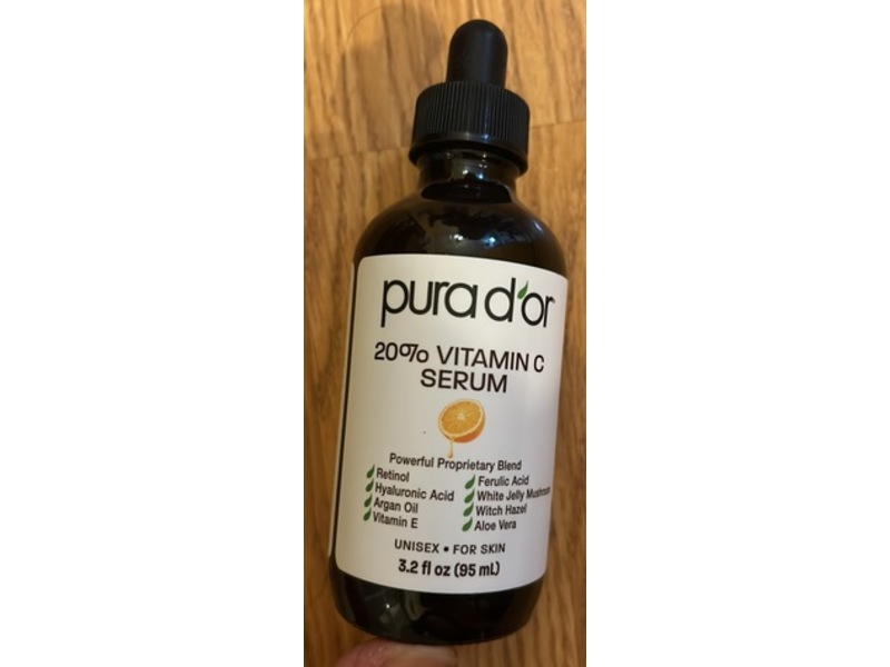 Purad'or Anti-Aging Serum, Vitamin C, 3.2 fl oz/95 mL