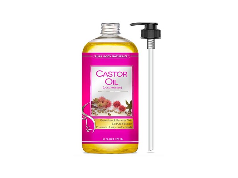 Pure Body Naturals Cold Pressed Castor Oil, 16 fl oz