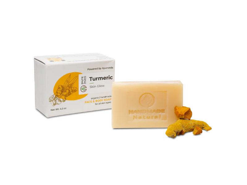 Pure Mitti Tumeric Skin Glow Face & Body Soap, 4.5 oz