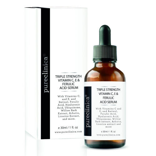 Triple Strength Vitamin C, E & Ferulic Acid Serum (W/Retinol & Hyaluronic Acid)