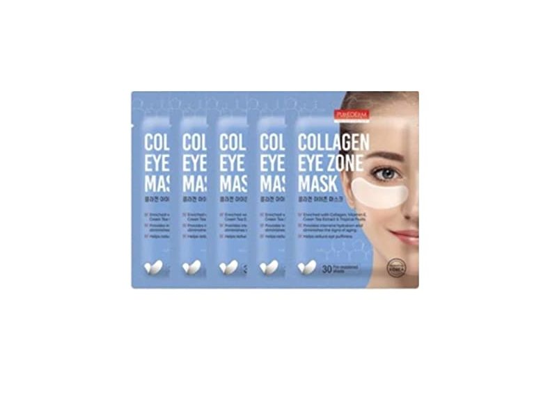 Purederm Collagen Eye Sheet Eye Mask, Green Tea,30 Count