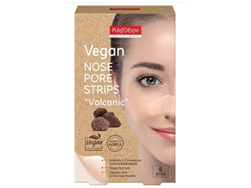 Purederm Nose Pore Strips, Volcanic, 6 Count