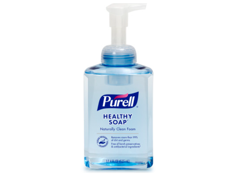 Purell Healthy Soap Naturally Clean Foam, 17.4 fl oz/515 mL, Pack Of 4