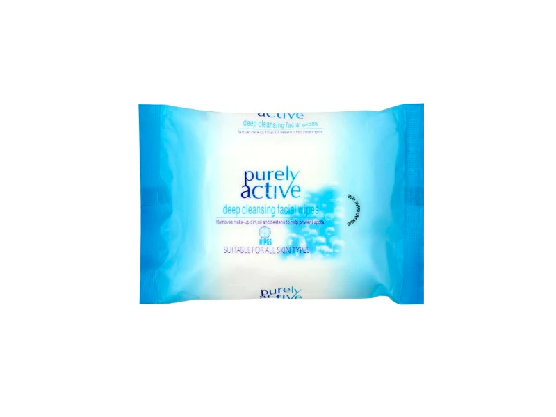 Purely Active Deep Cleansing Facial Wipes, 25 Count