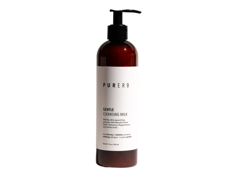 Purerb Gentle Cleansing milk Cream, Meadowfoam Seed, Tasmanian Pepperberry & Sacha Inchi, 12 oz/350 mL