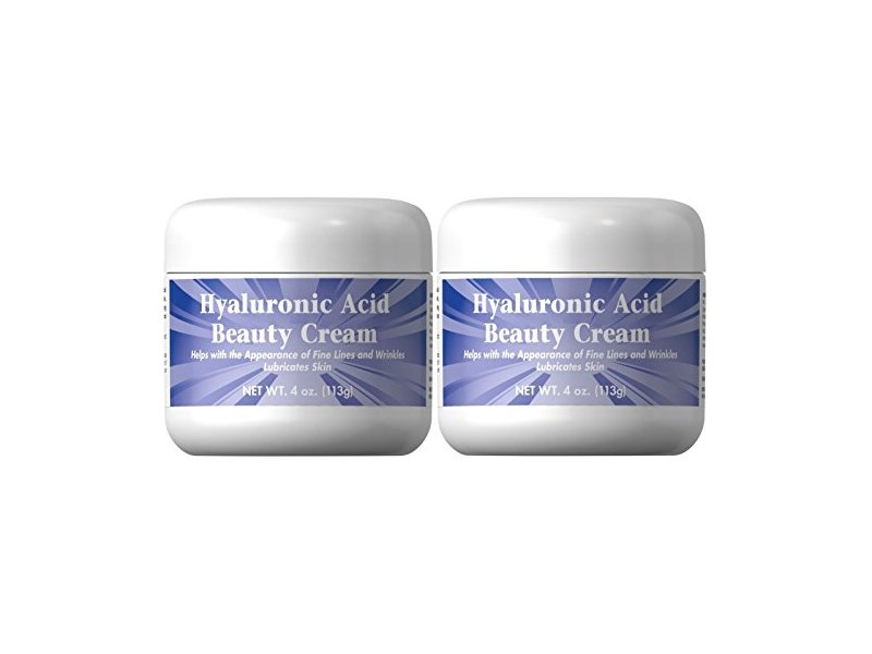 Puritan's Pride Hyaluronic Acid Beauty Cream - Two 4 oz Tubs