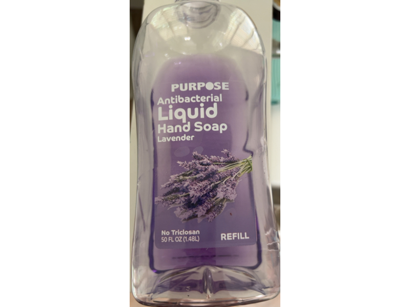 Purpose Antibacterial Liquid Hand Soap, Lavender, 50 fl oz/1.48L