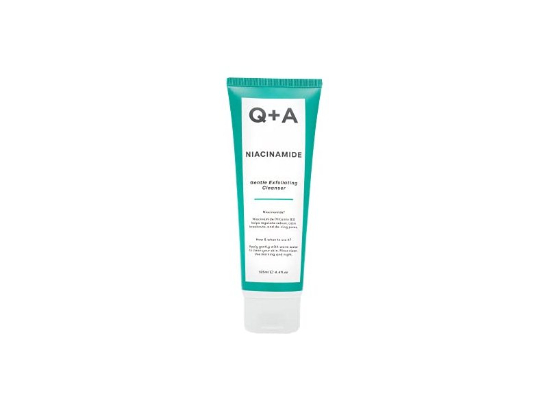 Q+A Niacinamide Gentle Exfoliating Cleanser, 4.4 fl oz/125 mL