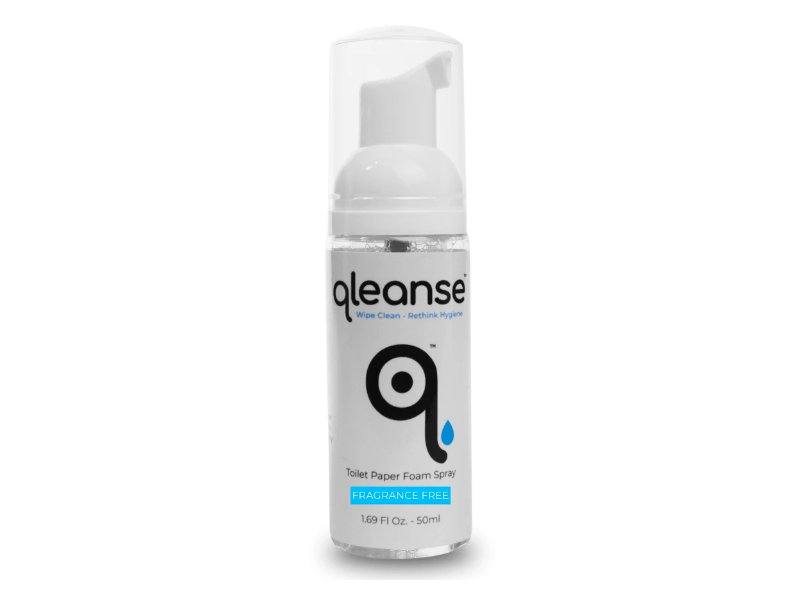 Qleanse Toilet Paper Foam Spray, 1.69 fl oz/50 mL