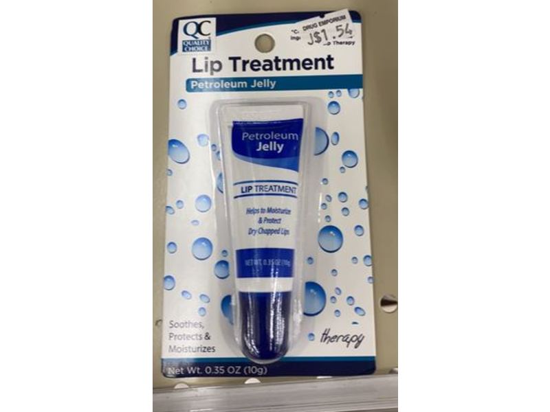 Quality Choice Petroleum Jelly Lip Treatment, 0.35 oz (10 g)