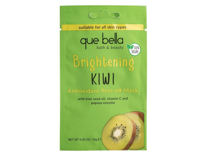 Que Bella Brightening Antioxidant Peel Off Mask, Kiwi, 0.35 oz/10 g
