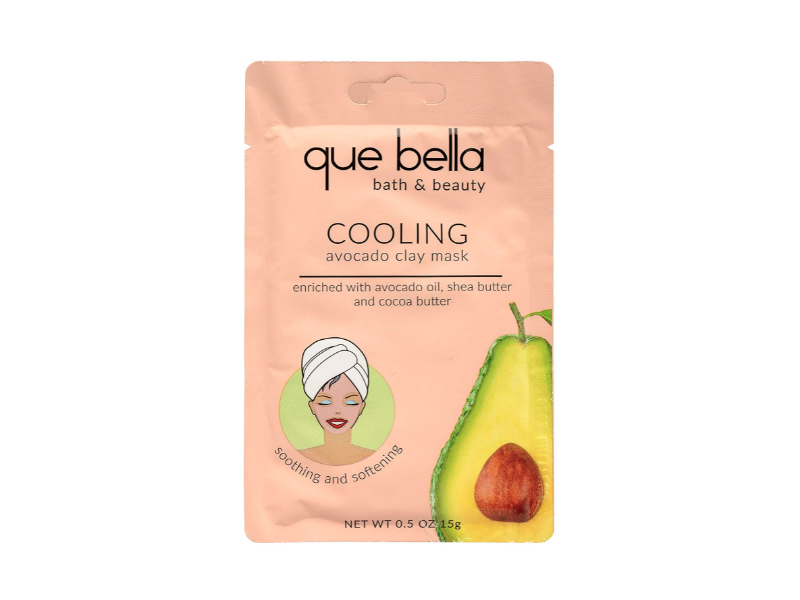 Que Bella Cooling Clay Mask, Avocado, 0.5 oz/15 g