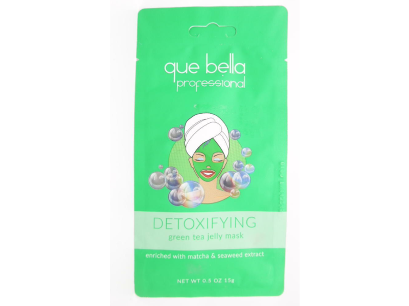 Que Bella Professional Detoxifying Face Mask, Green Tea Jelly, 0.5 oz/15 g