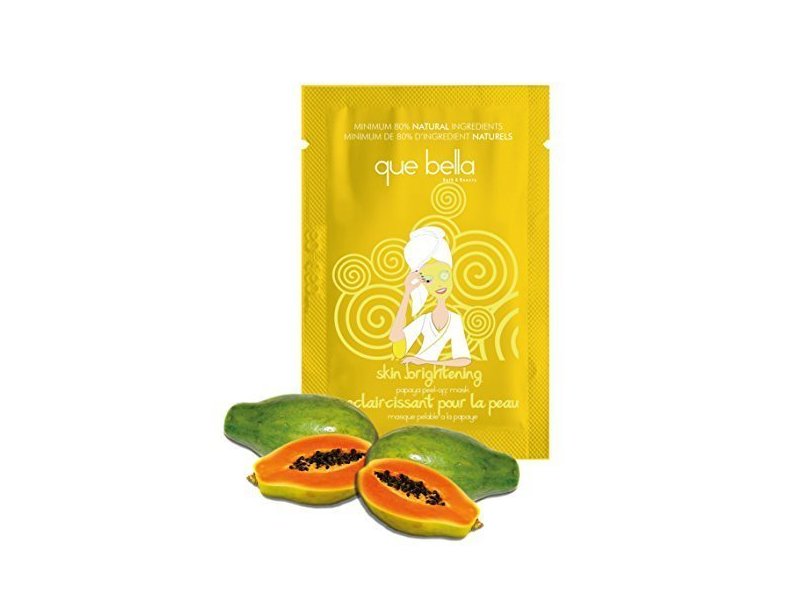 Que Bella Skin Brightening Peel-Off Mask, Papaya, 0.33 oz/10 g