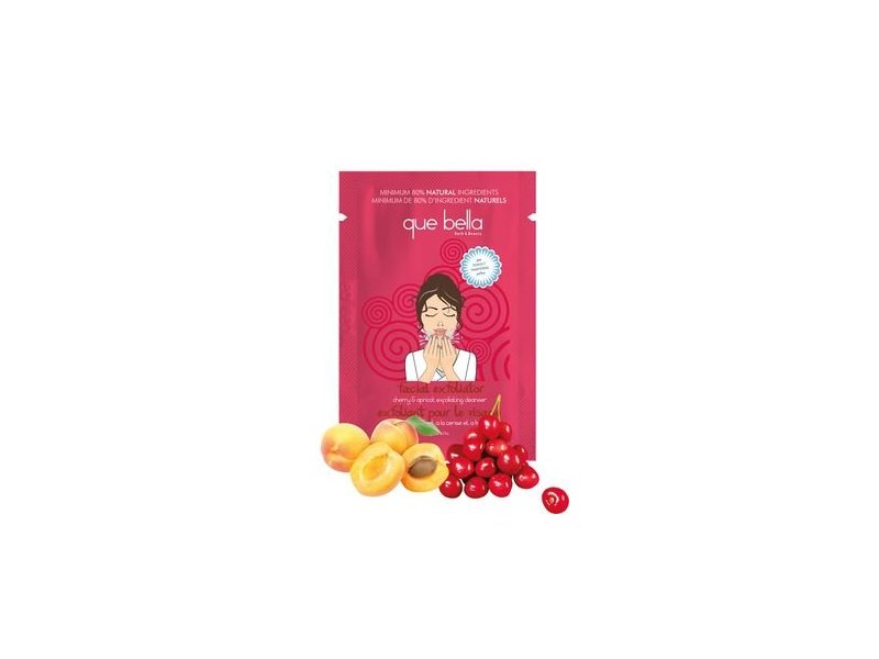 Que Bella Travel Size Cherry & Apricot Facial Exfoliating Cleanser, 0.5 Oz