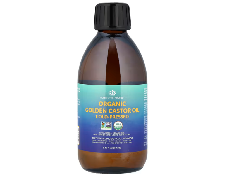 Queen Of The Thrones Organic Golden Castor Oil, 8.45 oz/250 mL