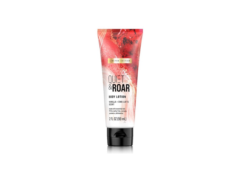 Quiet & Roar Body Lotion, Vanilla + Chai Latte Scent, Limited Edition, 2 fl oz/59 mL