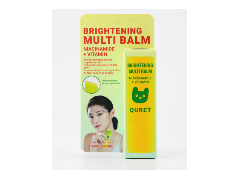Quret Brightening Multi Balm, Niacinamide + Vitamin, 0.32 oz/10 g