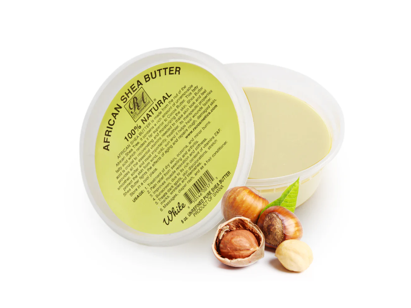 Ra Cosmetics 100% Natural Unrefined Pure African Shea Butter, White, 8 oz