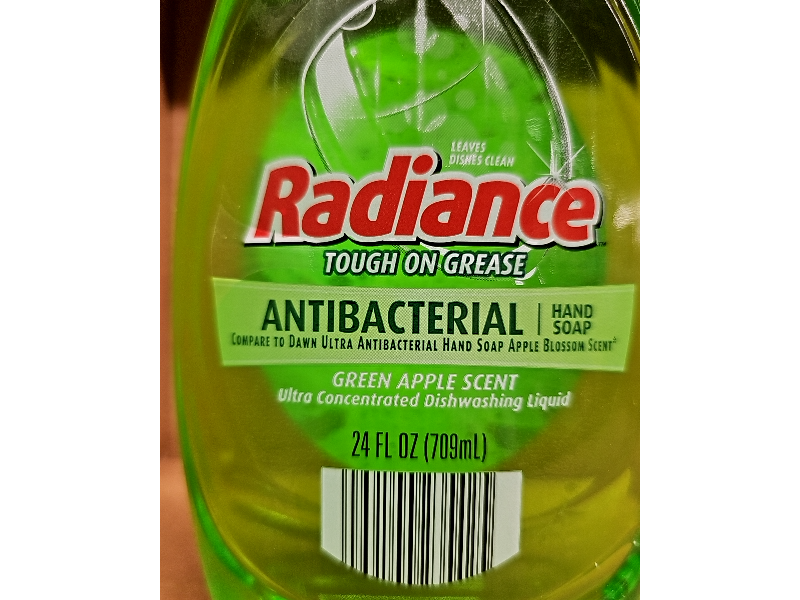 Radiance Antibacterial Hand Soap, Green Apple, 24 fl oz/709 mL