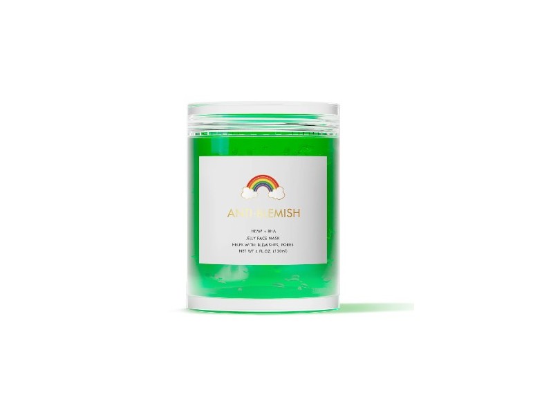 Rainbow Beauty Anti Blemish Jelly Face Mask, Hemp + BHA, 4.0 fl oz/120 mL