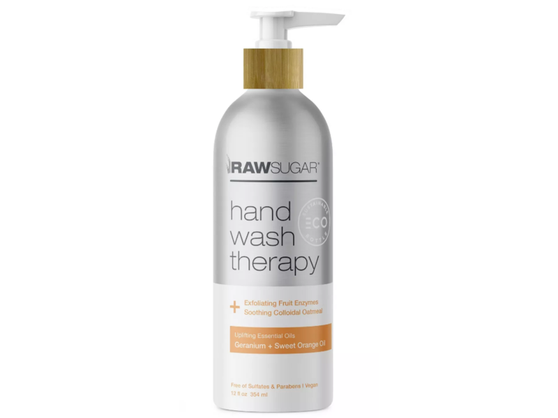 Raw Sugar Hand Wash Therapy, Geranium + Sweet Orange Oil, 12 fl oz