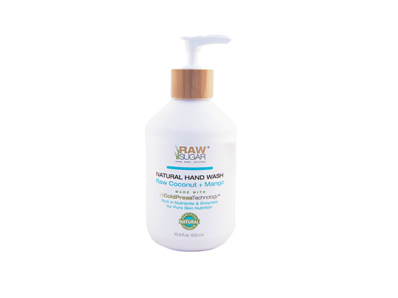 Raw Sugar Living Natural Hand Wash, Raw Coconut + Mango, 16.9 fl oz